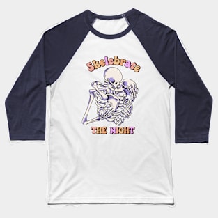 Skelebrate The Night Baseball T-Shirt